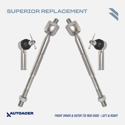 AUTOACER Front Suspension Kit 16p - Control Arms, Ball Joints, Bushings, Tie Rods, Stabilizer Bar Links & Camber Bolt Kit for TACOMAS-RUNNER, BASE, DLX (RWD / 2WD Models)