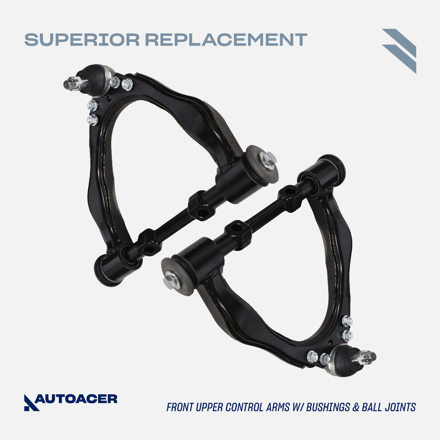 AUTOACER Front Suspension Kit 16p - Control Arms, Ball Joints, Bushings, Tie Rods, Stabilizer Bar Links & Camber Bolt Kit for TACOMAS-RUNNER, BASE, DLX (RWD / 2WD Models)