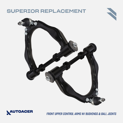 AUTOACER Front Suspension Kit 16p - Control Arms, Ball Joints, Bushings, Tie Rods, Stabilizer Bar Links & Camber Bolt Kit for TACOMAS-RUNNER, BASE, DLX (RWD / 2WD Models)