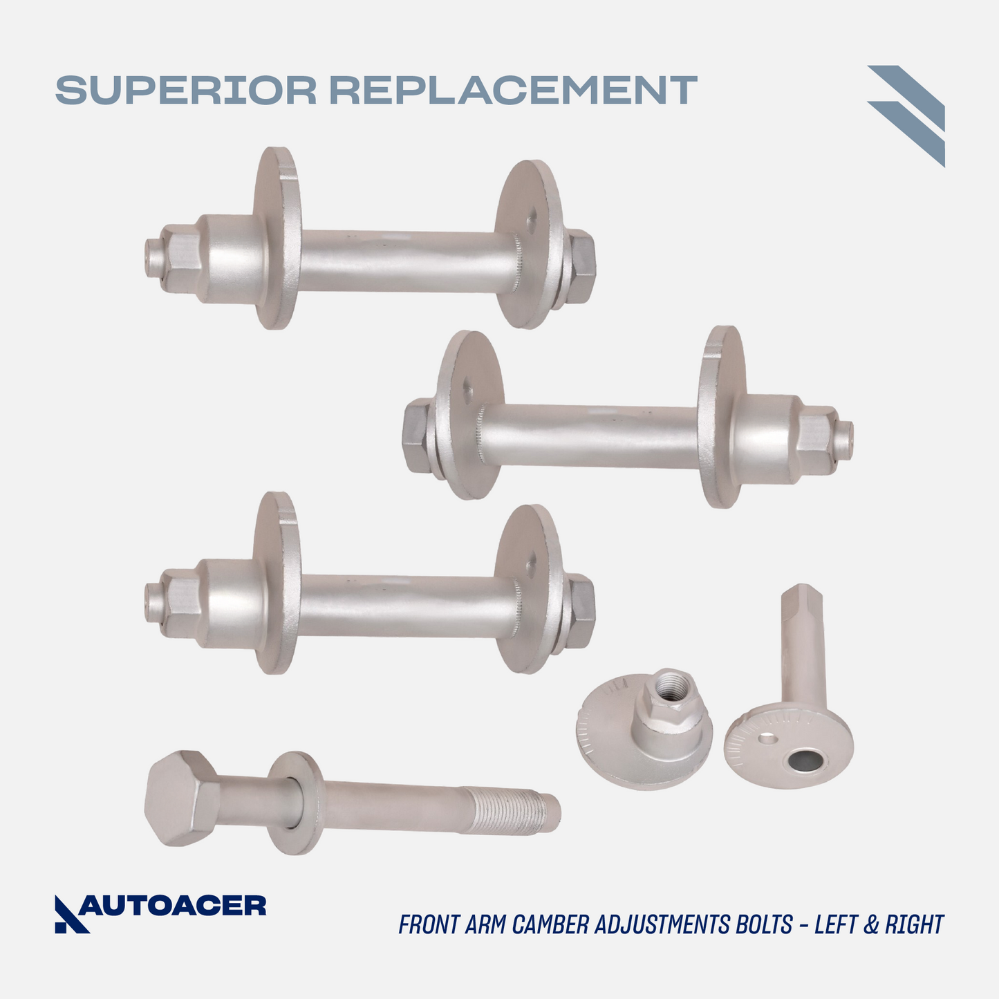 AUTOACER Front Suspension Kit 16p - Control Arms, Ball Joints, Bushings, Tie Rods, Stabilizer Bar Links & Camber Bolt Kit for TACOMAS-RUNNER, BASE, DLX (RWD / 2WD Models)