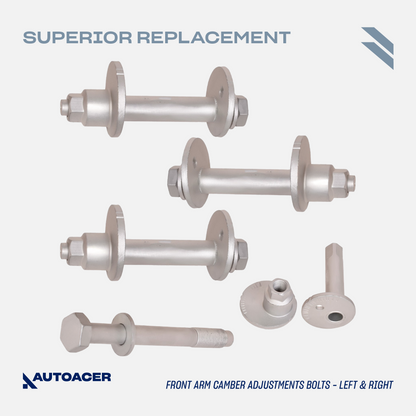 AUTOACER Front Suspension Kit 16p - Control Arms, Ball Joints, Bushings, Tie Rods, Stabilizer Bar Links & Camber Bolt Kit for TACOMAS-RUNNER, BASE, DLX (RWD / 2WD Models)