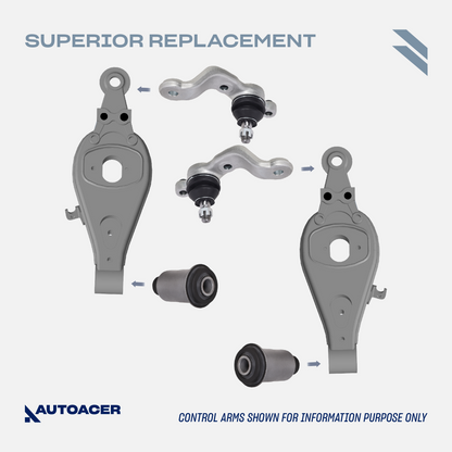 AUTOACER Front Suspension Kit 16p - Control Arms, Ball Joints, Bushings, Tie Rods, Stabilizer Bar Links & Camber Bolt Kit for TACOMAS-RUNNER, BASE, DLX (RWD / 2WD Models)