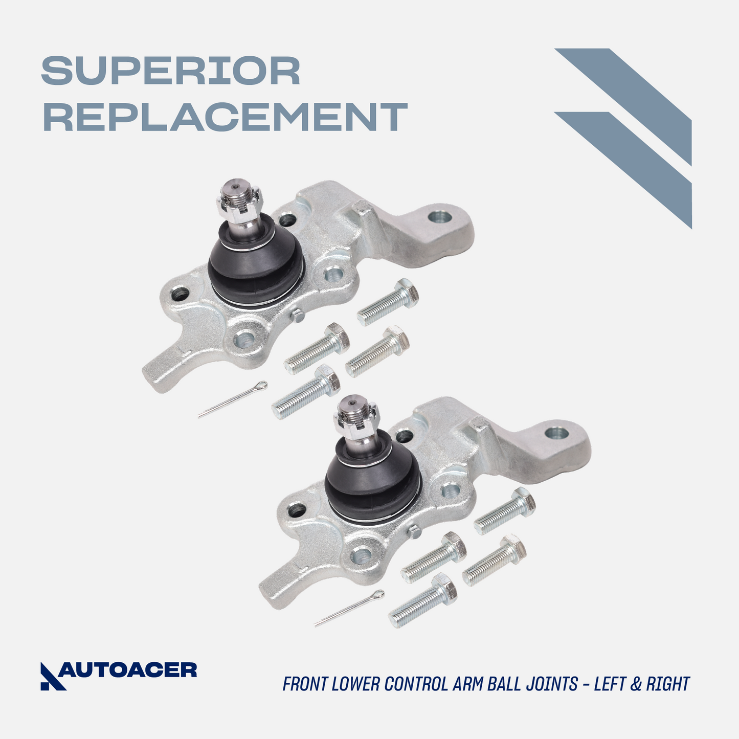 AUTOACER - 16p Front Upper Lower Control Arm Bushings, Ball Joints & Tie Rod Assembly for 4RUNNER / HILUX SURF 1995 - 2002, LAND CRUISER 90  1996 - 2002