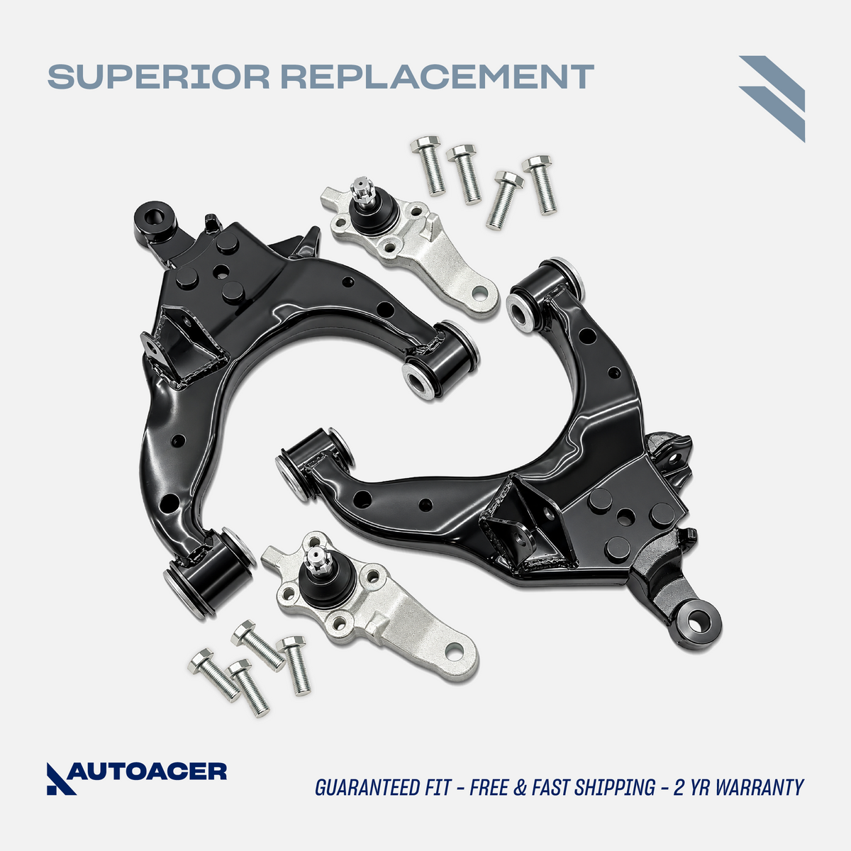 AUTOACER - 4p Front Lower Control Arms & Ball Joint Kit for 4RUNNER / HILUX SURF 1995 - 2002 (2WD / 4WD MODELS), LAND CRUISER PRADO 1996 - 2002 (4WD MODELS)