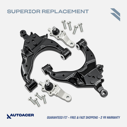 AUTOACER - 4p Front Lower Control Arms & Ball Joint Kit for 4RUNNER / HILUX SURF 1995 - 2002 (2WD / 4WD MODELS), LAND CRUISER PRADO 1996 - 2002 (4WD MODELS)