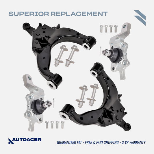 AUTOACER - 6p Front Lower Control Arms, Ball Joints & Camber Bolt Kit for 4RUNNER / HILUX SURF 1995 - 2002, LAND CRUISER PRADO 1996 - 2002