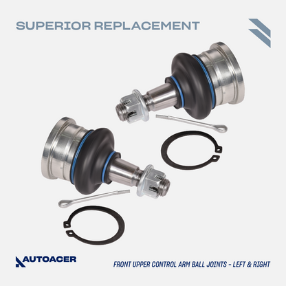 AUTOACER - 10p Front Upper Lower Control Arms, Ball Joints & Camber Bolts For Toyota 4Runner / Hilux Surf (2WD / 4WD) 1995-2002, Land Cruiser Prado (4WD) 1996-2002 