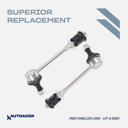 AUTOACER - Front Upper, Lower Control Arm Bushings, Stabilizer Links & Inner + Outer Tie Rod Kit 14 Piece for Toyota 4Runner / Hilux Surf, Land Cruiser
