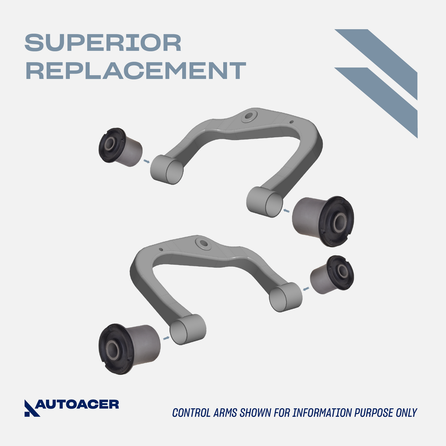 AUTOACER - Front Upper, Lower Control Arm Bushings, Stabilizer Links & Inner + Outer Tie Rod Kit 14 Piece for Toyota 4Runner / Hilux Surf, Land Cruiser