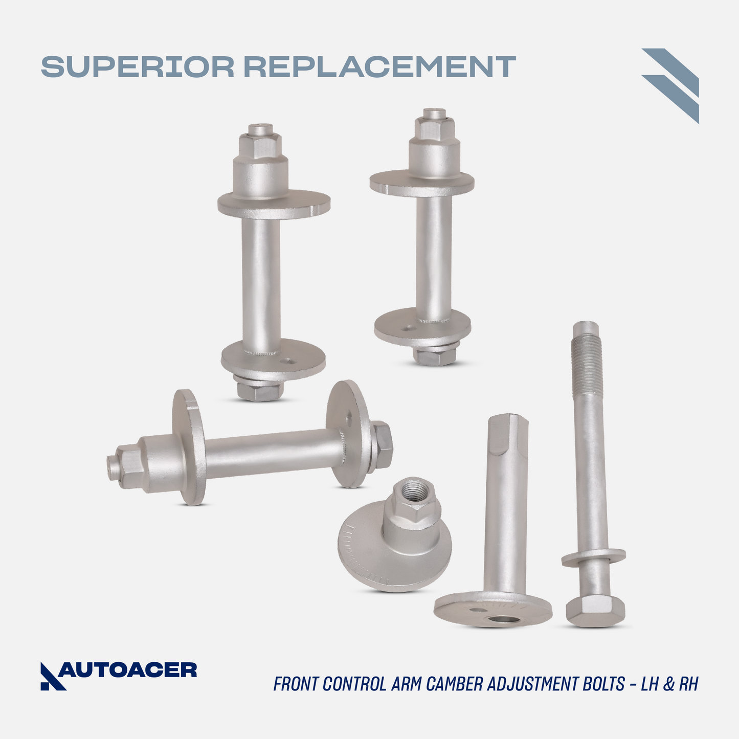 AUTOACER - Front Control Arms with Bushings Pre-Fitted, Ball Joints, Tie Rods & Camber Bolt Kit 14 Piece for Toyota 4Runner / Hilux Surf / Land Cruiser AWD / 2WD