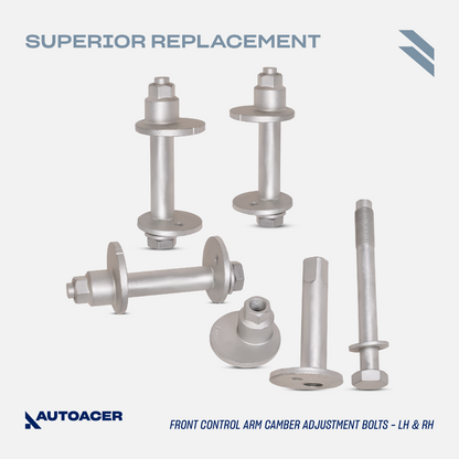 AUTOACER - Front Control Arms with Bushings Pre-Fitted, Ball Joints, Tie Rods & Camber Bolt Kit 14 Piece for Toyota 4Runner / Hilux Surf / Land Cruiser AWD / 2WD