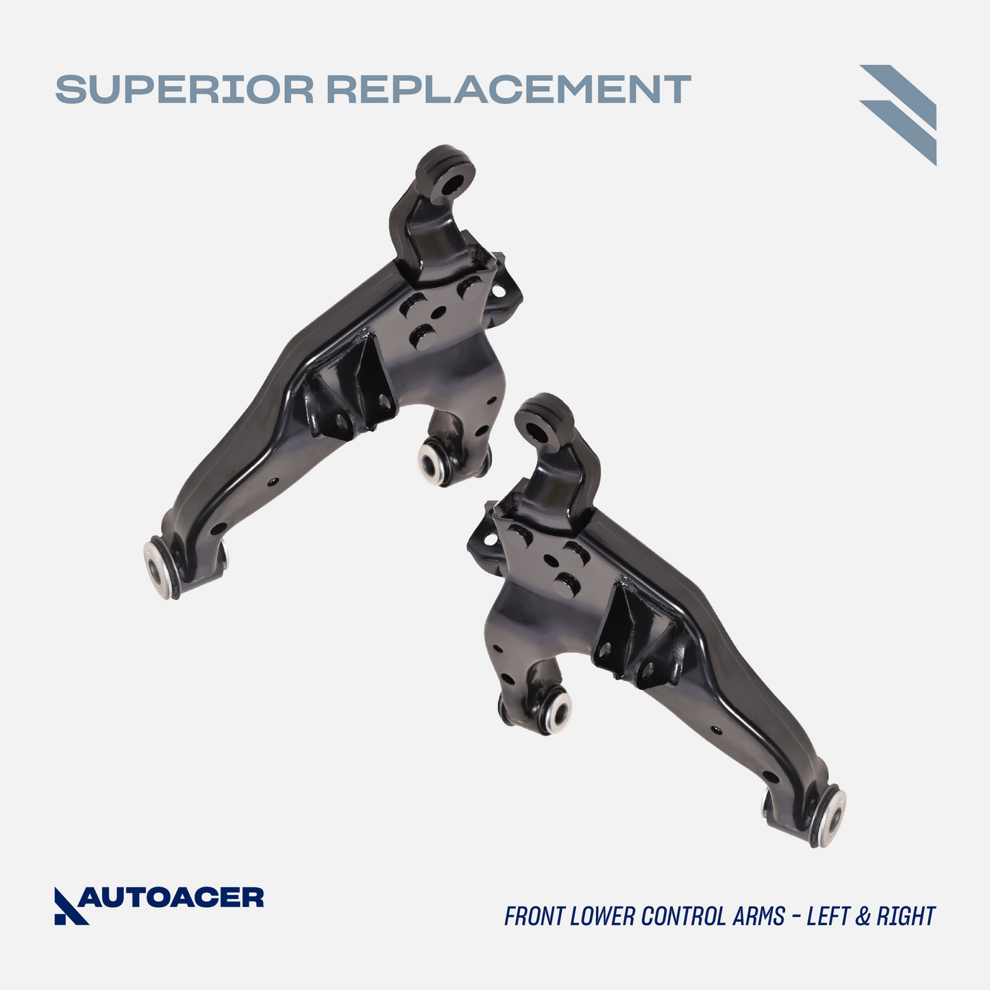 AUTOACER - Front Control Arms with Bushings Pre-Fitted, Ball Joints, Tie Rods & Camber Bolt Kit 14 Piece for Toyota 4Runner / Hilux Surf / Land Cruiser AWD / 2WD