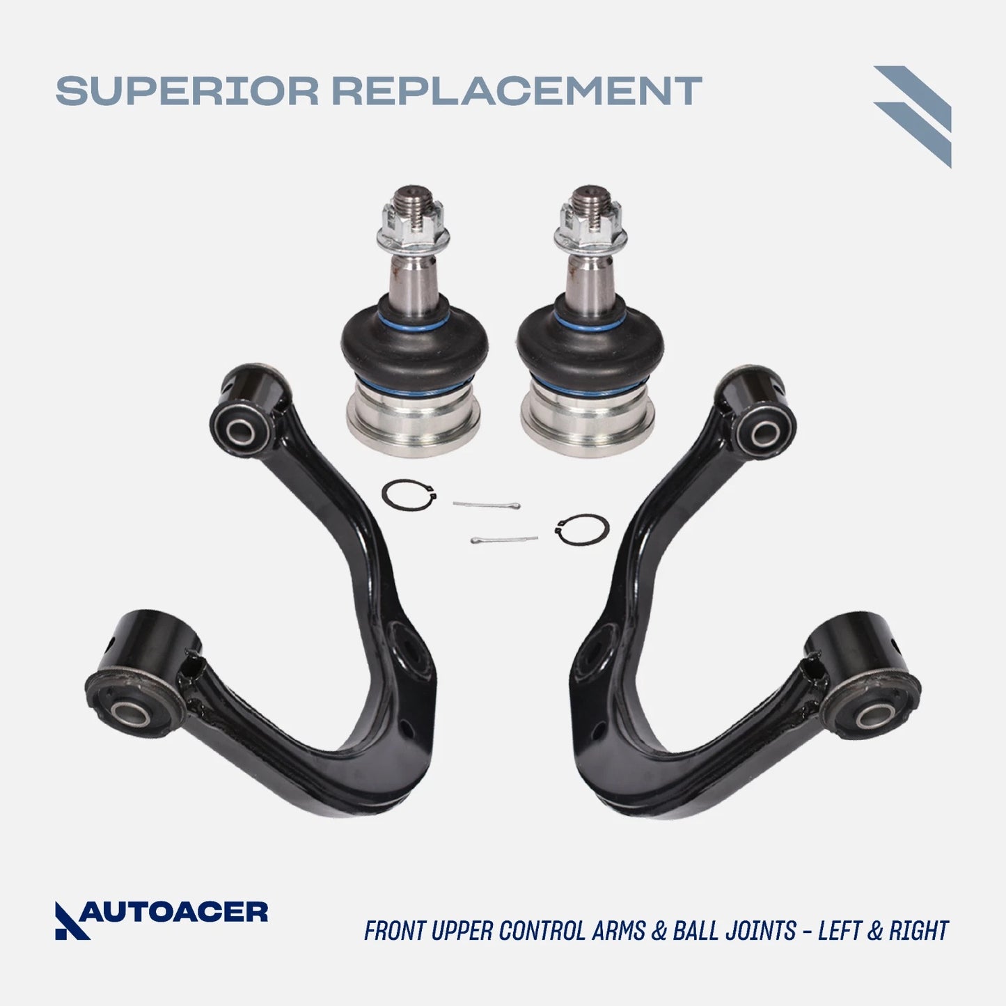 AUTOACER - 16 piece Front Suspension Control Arms Ball Joints Tie Rod Links For Toyota