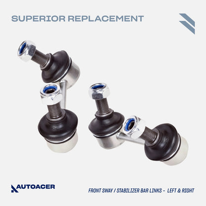 AUTOACER - 16 piece Front Suspension Control Arms Ball Joints Tie Rod Links For Toyota