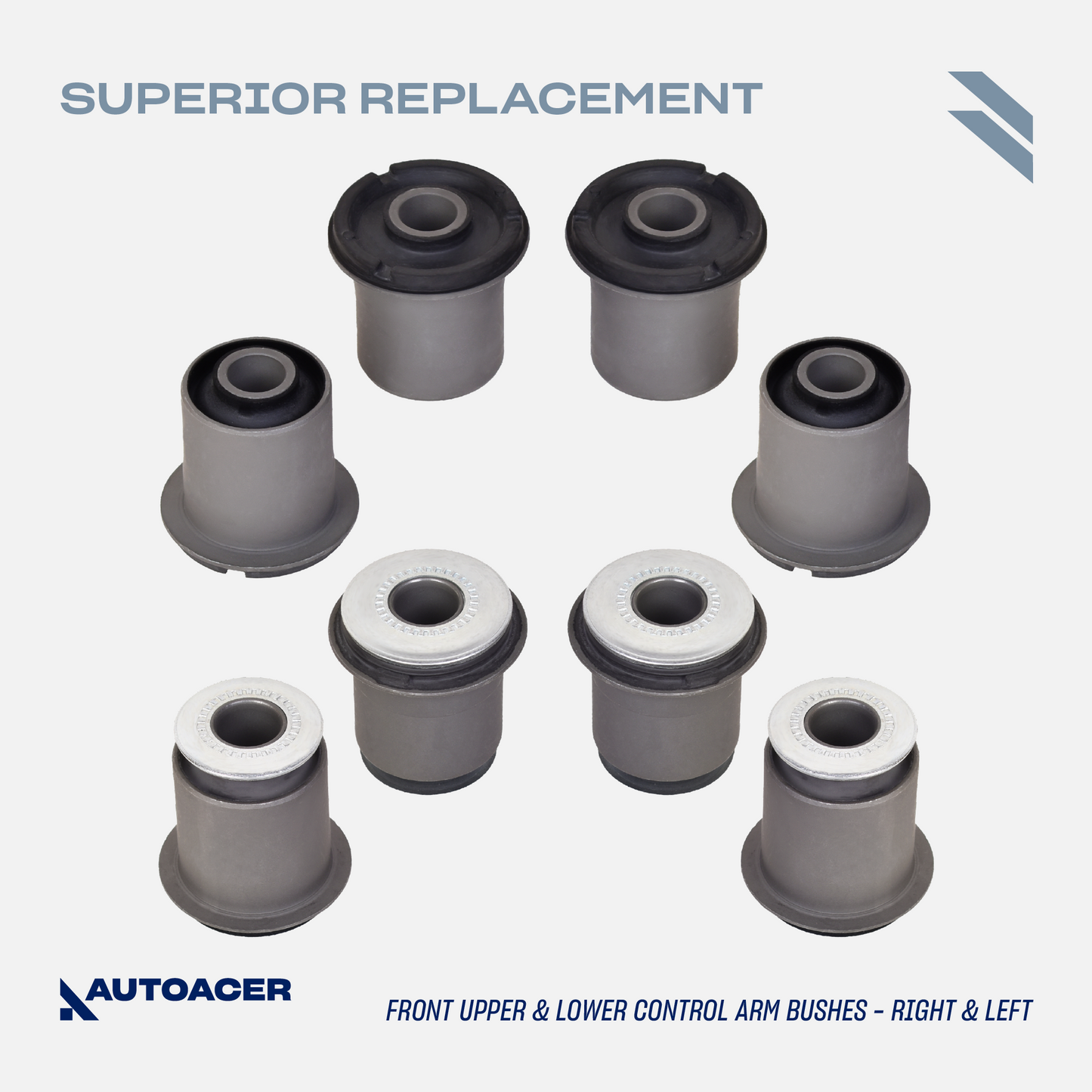AUTOACER Suspension Kit 18p - Front Upper Lower Control Arm Bushings, Ball Joints, Tie Rod Assembly, Stabilizer Bar Links for TOYOTA Hilux Surf 1995 - 2002, Land Cruiser Prado 1996 - 2002