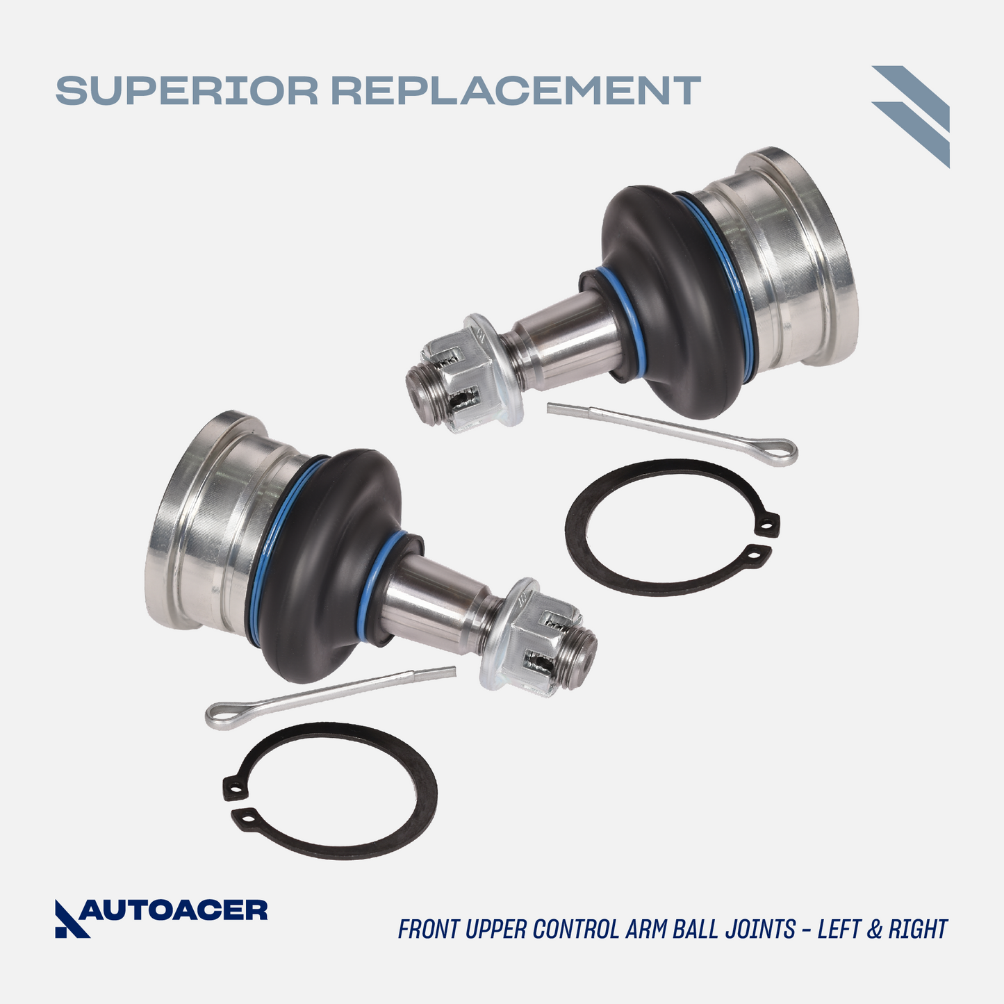 AUTOACER Suspension Kit 18p - Front Upper Lower Control Arm Bushings, Ball Joints, Tie Rod Assembly, Stabilizer Bar Links for TOYOTA Hilux Surf 1995 - 2002, Land Cruiser Prado 1996 - 2002