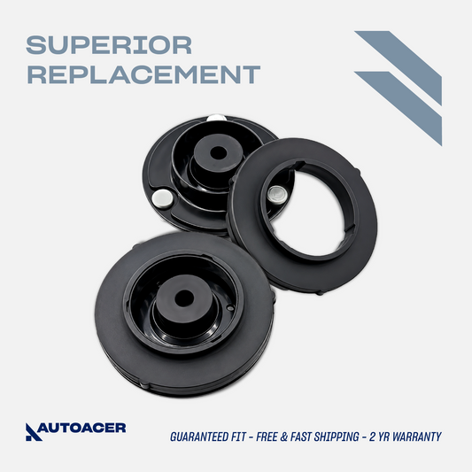 AUTOACER - 2p Front Upper Strut Mount Set For Toyota Tacoma, Hilux / 4Runner, Pre-Runner, Land Cruiser Prado  2/4WD 1995-2004