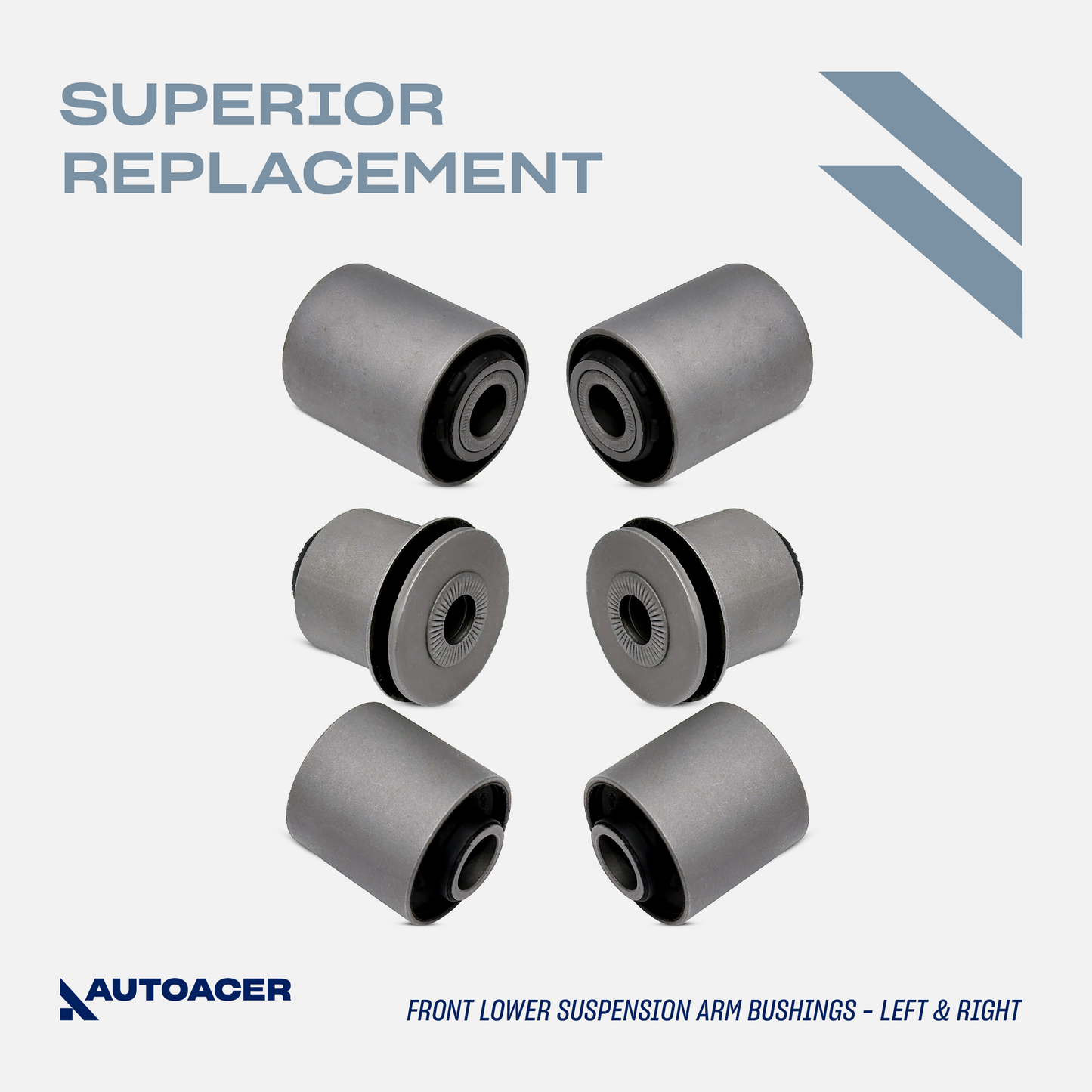 AUTOACER - Front, Upper, Lower Suspension Control Arms & Bushings 10 Pcs for LEXUS LS460 / LS460L (USF45 / USF46) 2007 - 2017, LS600h (UVF45 / UVF46) 2007 - 2017 AWD