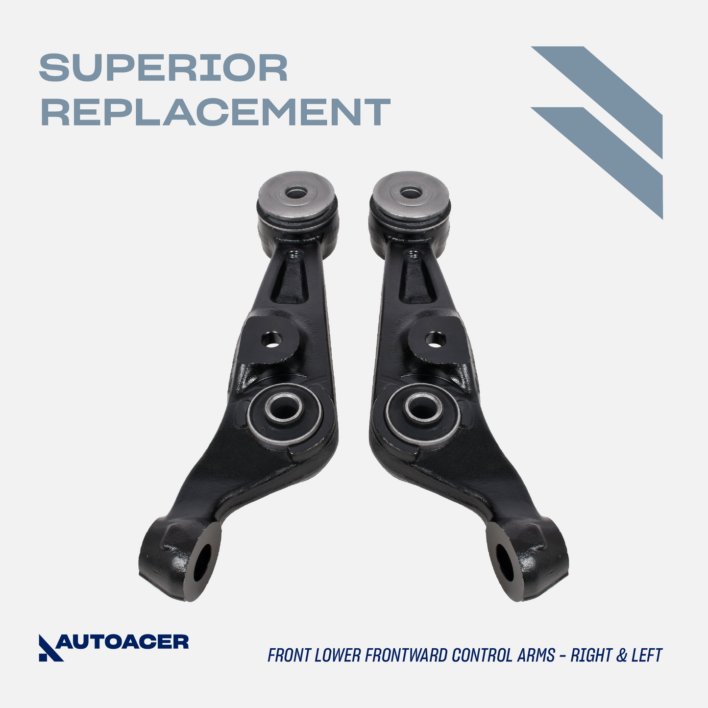 AUTOACER - Front Upper, Lower Forward, Rearward Control Arms & Bushing Kit 8 Pcs for LEXUS LS460 / LS460L 2007 - 2017, LS600h 2007 - 2017, AWD Models