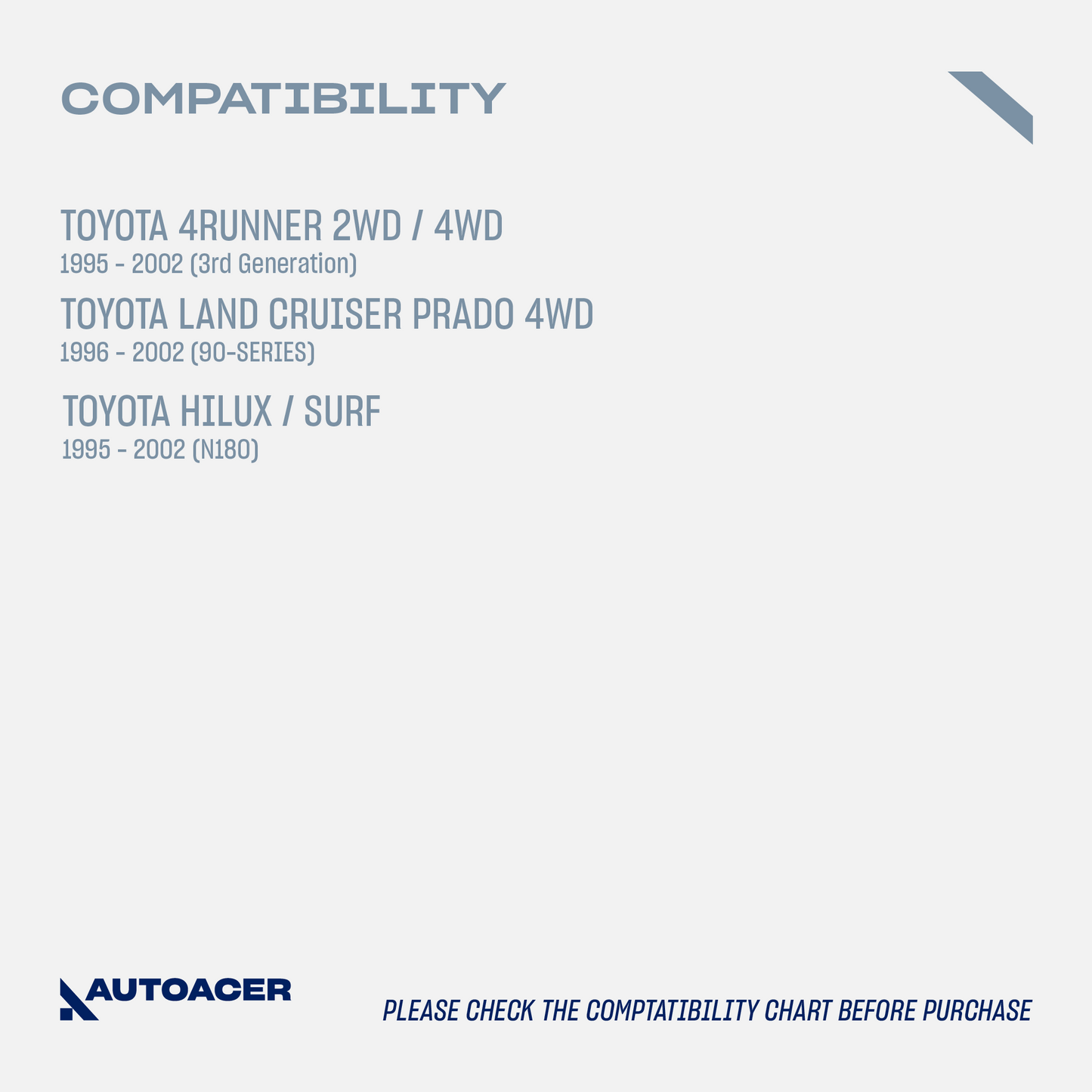 AUTOACER - 6p Front Lower Control Arms with Bushings Pre-Fitted, Ball Joints & Strut Mounts For Toyota 4Runner, Hilux, Surf, Land Cruiser Prado 1995 - 2002
