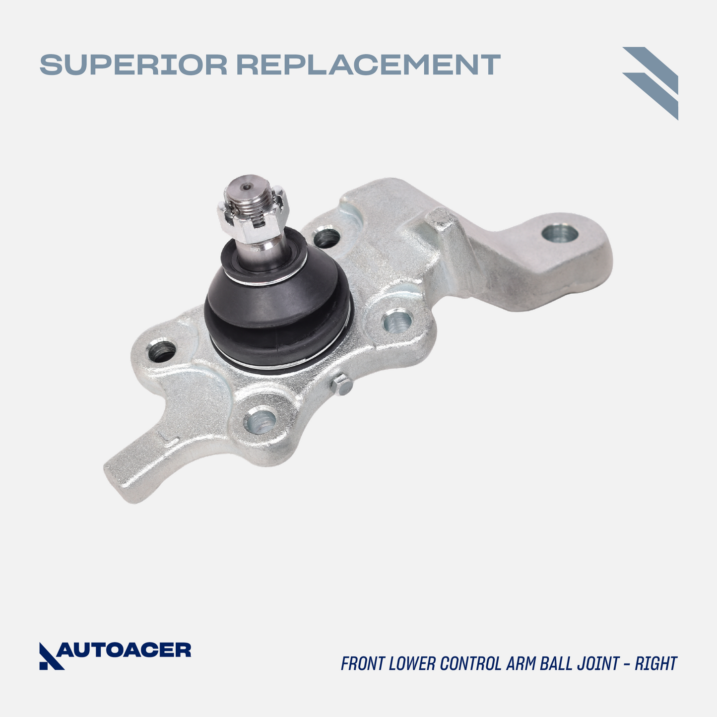 AUTOACER - 6p Front Lower Control Arms with Bushings Pre-Fitted, Ball Joints & Strut Mounts For Toyota 4Runner, Hilux, Surf, Land Cruiser Prado 1995 - 2002