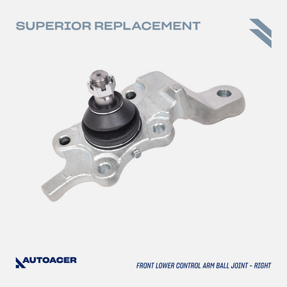 AUTOACER - 6p Front Lower Control Arms with Bushings Pre-Fitted, Ball Joints & Strut Mounts For Toyota 4Runner, Hilux, Surf, Land Cruiser Prado 1995 - 2002