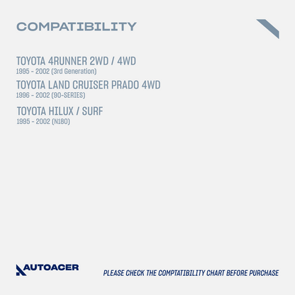 AUTOACER - 14p Front Upper Lower Control Arm Ball Joints, Strut Mounts, Inner & Outer Tie Rods, Sway Bar Links & Camber Bolt Kit For TOYOTA 4RUNNER, HILUX / SURF, LAND CRUISER PRADO