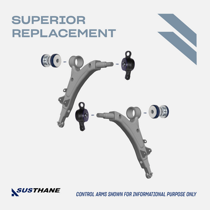 Front Control Arm Repair Kit 4 Piece - Front Lower Control Arm Poly Bushings with Bracket for Lexus LS430 2001 2002 2003 2004 2005 2006 All Trims & Models