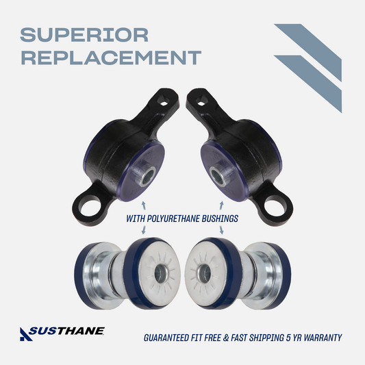 Front Control Arm Repair Kit 4 Piece - Front Lower Control Arm Poly Bushings with Bracket for Lexus LS430 2001 2002 2003 2004 2005 2006 All Trims & Models