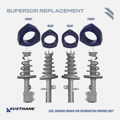AUTOACER - 16p Front & Rear Polyurethane Lift Kit PU 40mm/ 1.6" with Longer Bolts for Toyota Highlander (1st Gen) 2001 - 2007, Highlander  (2nd Gen) 2008 - 2013, LEXUS RX 2003 - 2009