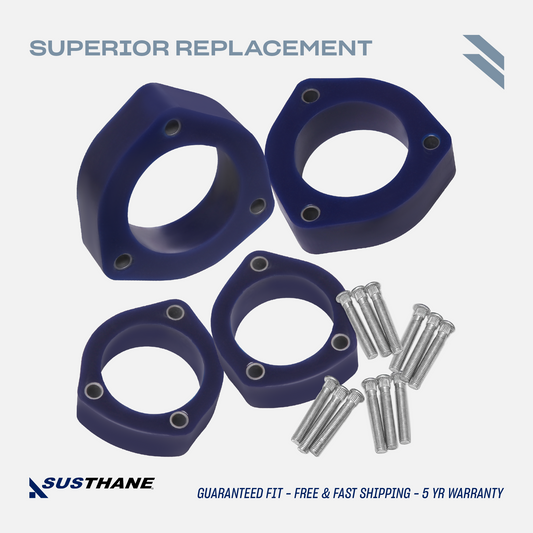 AUTOACER - 16p Front & Rear Polyurethane Lift Kit PU 40mm/ 1.6" with Longer Bolts for Toyota Highlander (1st Gen) 2001 - 2007, Highlander  (2nd Gen) 2008 - 2013, LEXUS RX 2003 - 2009