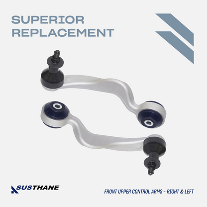 Front Upper Forward and Rearward Control Arm Kit 4 Pcs with PU Bushings & Ball Joints Fitted for Lexus LS460 2007-2017 LS600h 09-17 Fits All AWD and RWD models