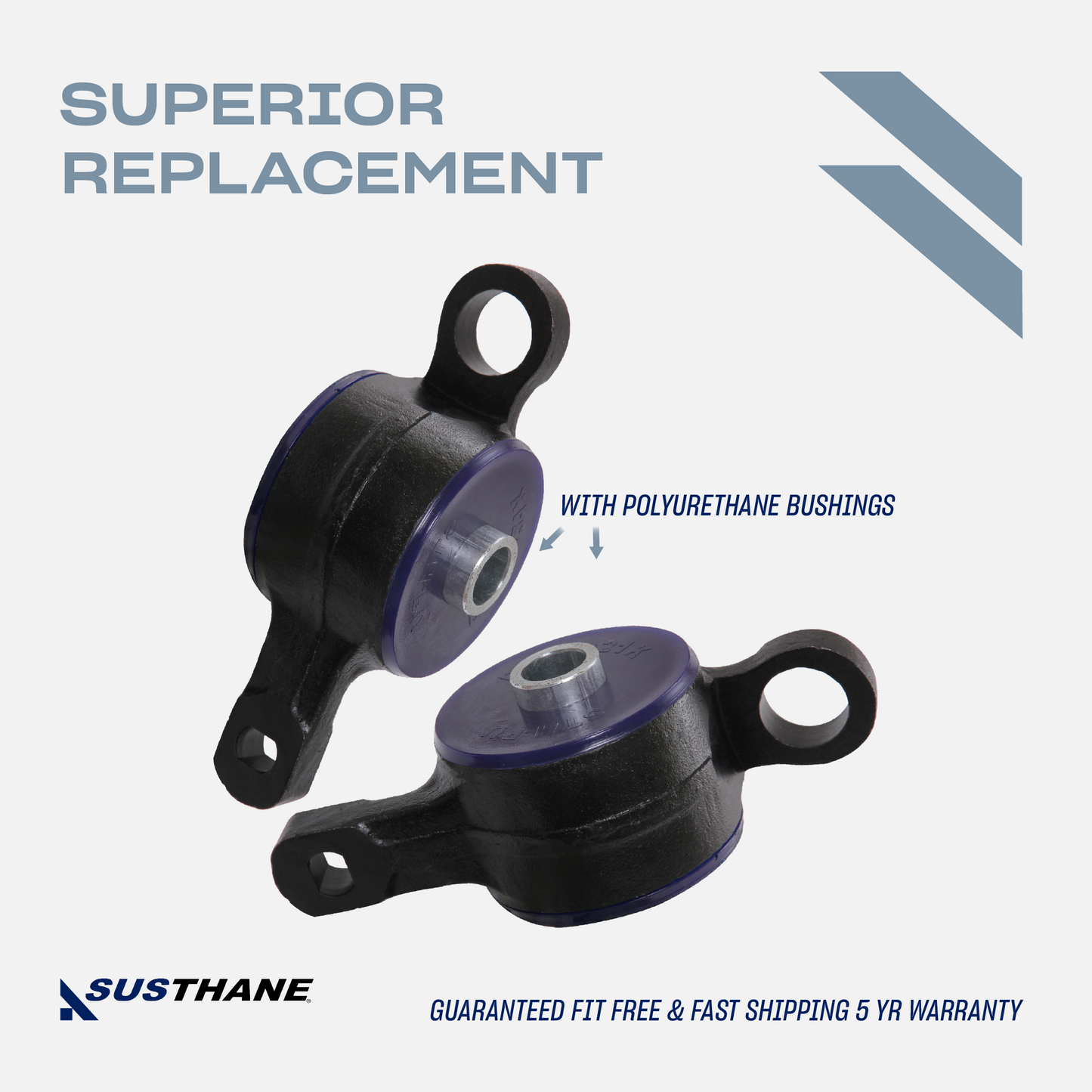 Front Control Arm Repair Kit 2 Pcs - Front Lower Control Arm PU Bushings Fitted into Bracket, Compatible with LS430 2001 2002 2003 2004 2005 2006, All Trims & Models