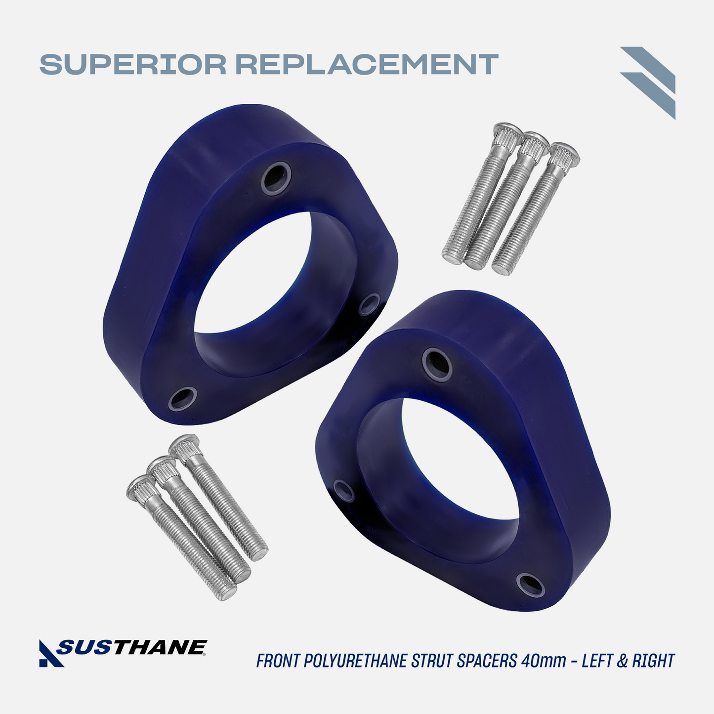 AUTOACER - Complete Levelling Lift Kit 40mm /1.6" Front Strut & Rear Coil Springs PU Spacers 10 Piece for Toyota Prius 