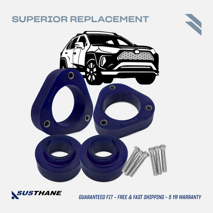 AUTOACER - Complete Levelling Lift Kit 40mm /1.6" Front Strut & Rear Coil Springs PU Spacers 10 Piece for Toyota Prius 