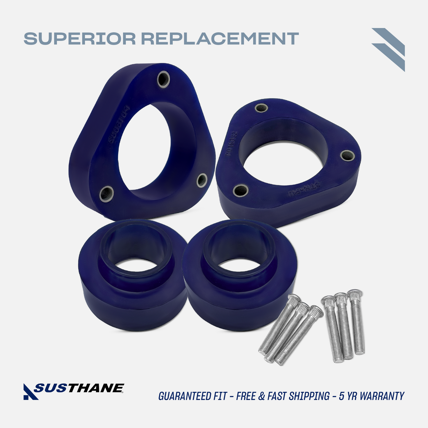 AUTOACER - Complete Levelling Lift Kit 40mm /1.6" Front Strut & Rear Coil Springs PU Spacers 10 Piece for Toyota Prius 