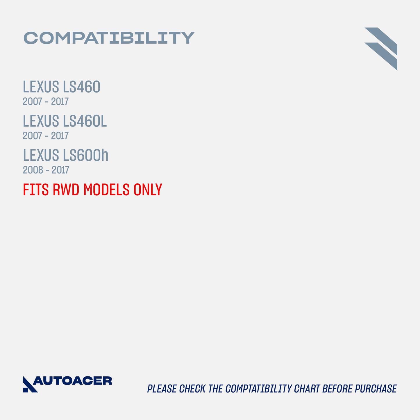 AUTOACER - Front Upper, Lower Control Arm Kit with Ball Joints and Bushings Pre-Fitted LS460 / LS460L, LS600h RWD Models