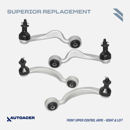 AUTOACER - Front Upper, Lower Control Arm Kit with Ball Joints and Bushings Pre-Fitted LS460 / LS460L, LS600h RWD Models