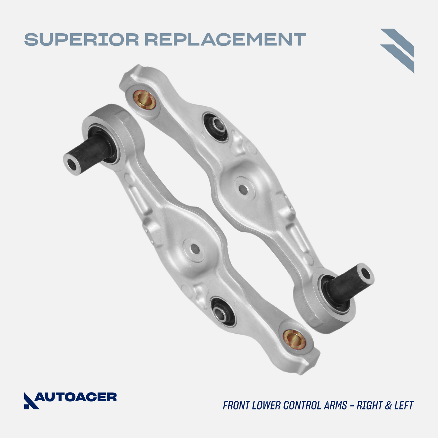 AUTOACER - Front Upper, Lower Control Arm Kit with Ball Joints and Bushings Pre-Fitted LS460 / LS460L, LS600h RWD Models
