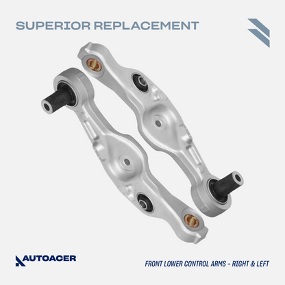 AUTOACER - Front Upper, Lower Control Arm Kit with Ball Joints and Bushings Pre-Fitted LS460 / LS460L, LS600h RWD Models
