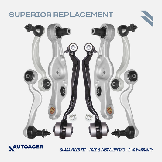 AUTOACER - Front Upper, Lower Control Arm Kit with Ball Joints and Bushings Pre-Fitted LS460 / LS460L, LS600h RWD Models
