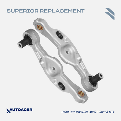 AUTOACER - 6p Front Upper, Lower Control Arm Kit with Bushings & Ball Joints Pre-Fitted for LS460 / LS460L 2007-2017, RWD Models
