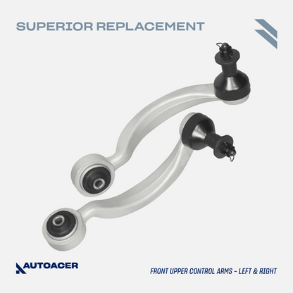 AUTOACER - 6p Front Upper, Lower Control Arm Kit with Bushings & Ball Joints Pre-Fitted for LS460 / LS460L 2007-2017, RWD Models
