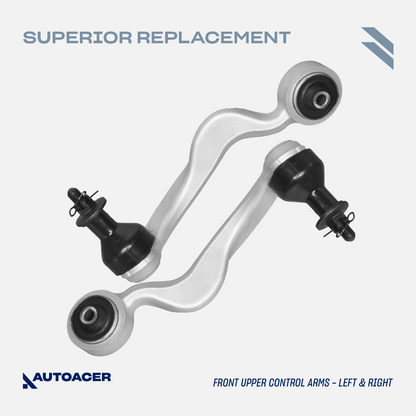 AUTOACER - 6p Front Upper, Lower Control Arm Kit with Bushings & Ball Joints Pre-Fitted for LS460 / LS460L 2007-2017, RWD Models
