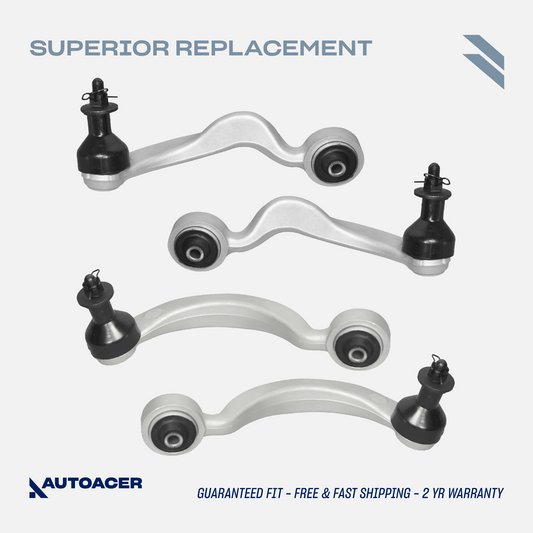 AUTOACER - Front Upper Forward and Rearward Control Arm Kit 4 Piece Fits LS460 / LS460L, LS600h AWD / RWD Models