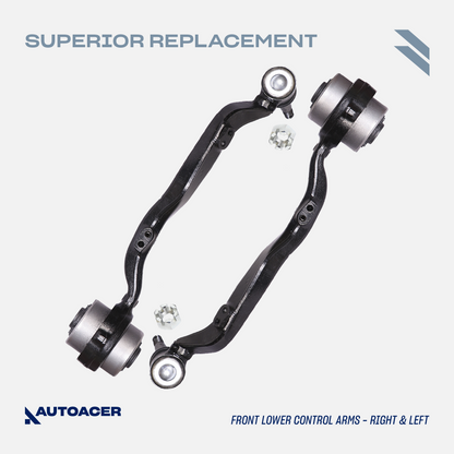 AUTOACER - Front Lower Forward & Rearward Control Arm Kit 4 pc for LS460 / LS460L 2007 - 2017, LS600h 2008 - 2016, RWD Models