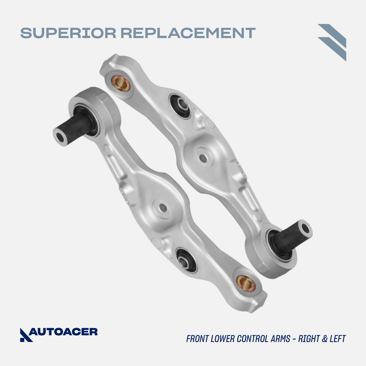AUTOACER - Front Lower Forward & Rearward Control Arm Kit 4 pc for LS460 / LS460L 2007 - 2017, LS600h 2008 - 2016, RWD Models