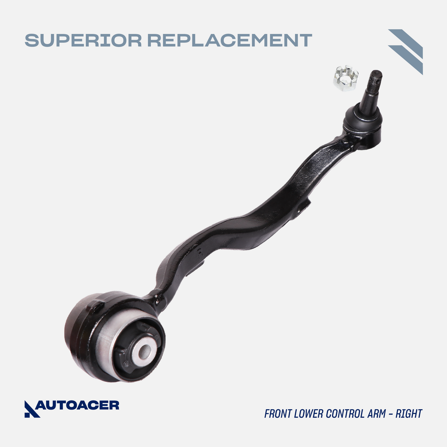 AUTOACER - Front Lower Frontward Control Arm Kit 2 pcs with Bushings & Ball Joints Fitted - Compatible With LS460 / LS460L 2007-2017, LS600h 2008-2016