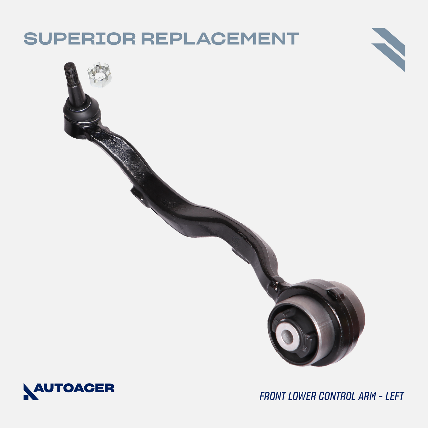 AUTOACER - Front Lower Frontward Control Arm Kit 2 pcs with Bushings & Ball Joints Fitted - Compatible With LS460 / LS460L 2007-2017, LS600h 2008-2016