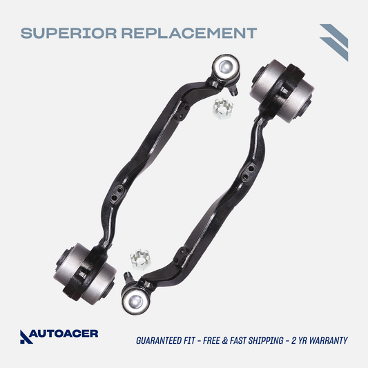 AUTOACER - Front Lower Frontward Control Arm Kit 2 pcs with Bushings & Ball Joints Fitted - Compatible With LS460 / LS460L 2007-2017, LS600h 2008-2016
